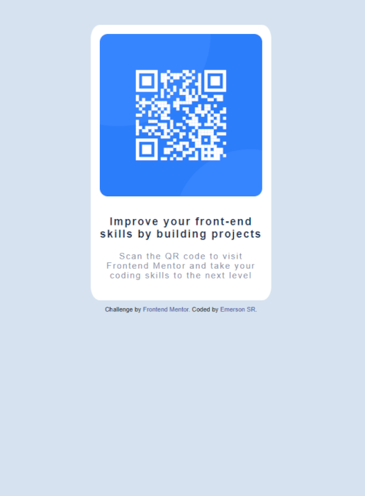 Print do Projeto 2, desafio Frontend Mentor: QR code component solution